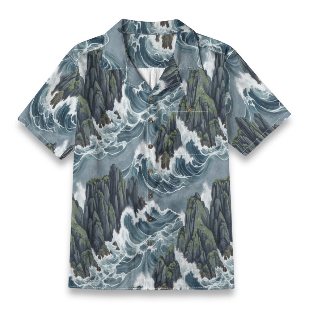 Sea Cliffs Coastal Texture Beach Shirt
