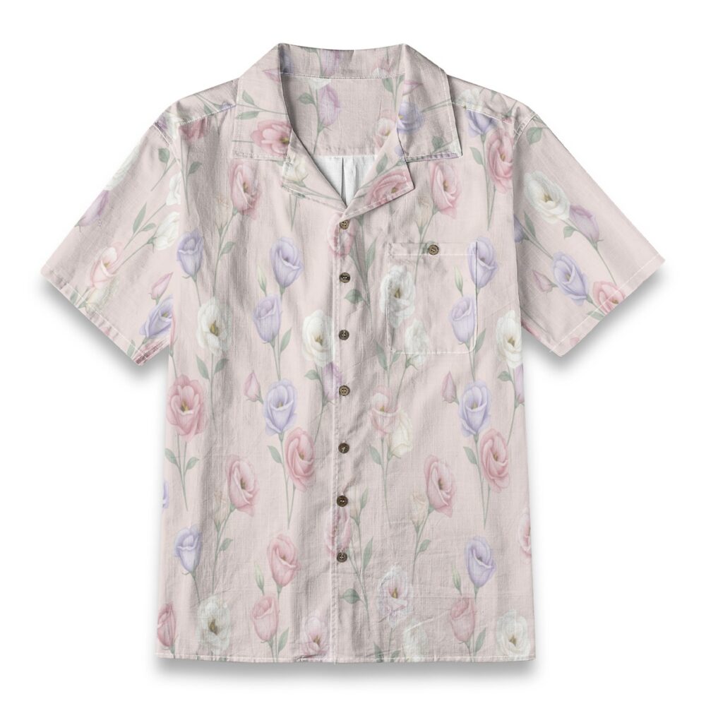 Lisianthus Soft Pastel Floral Island Shirt