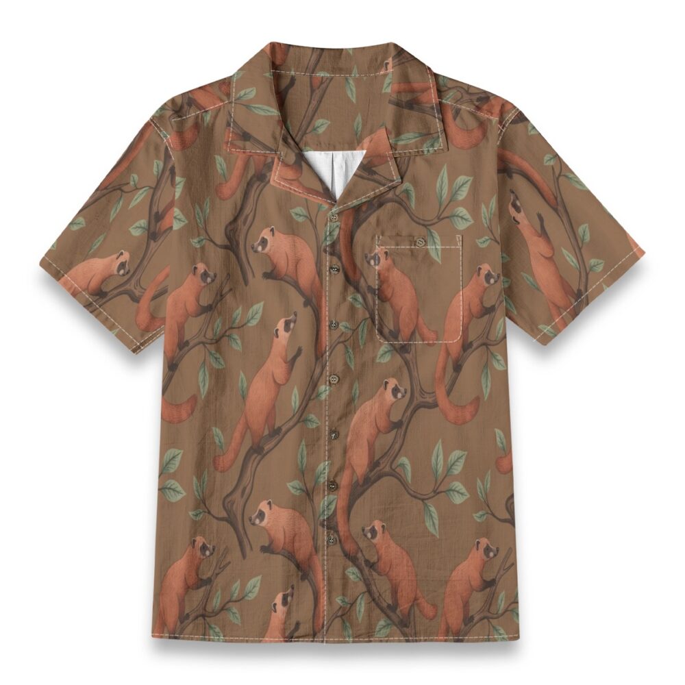 Playful Coati Jungle Branch Resort Shirt